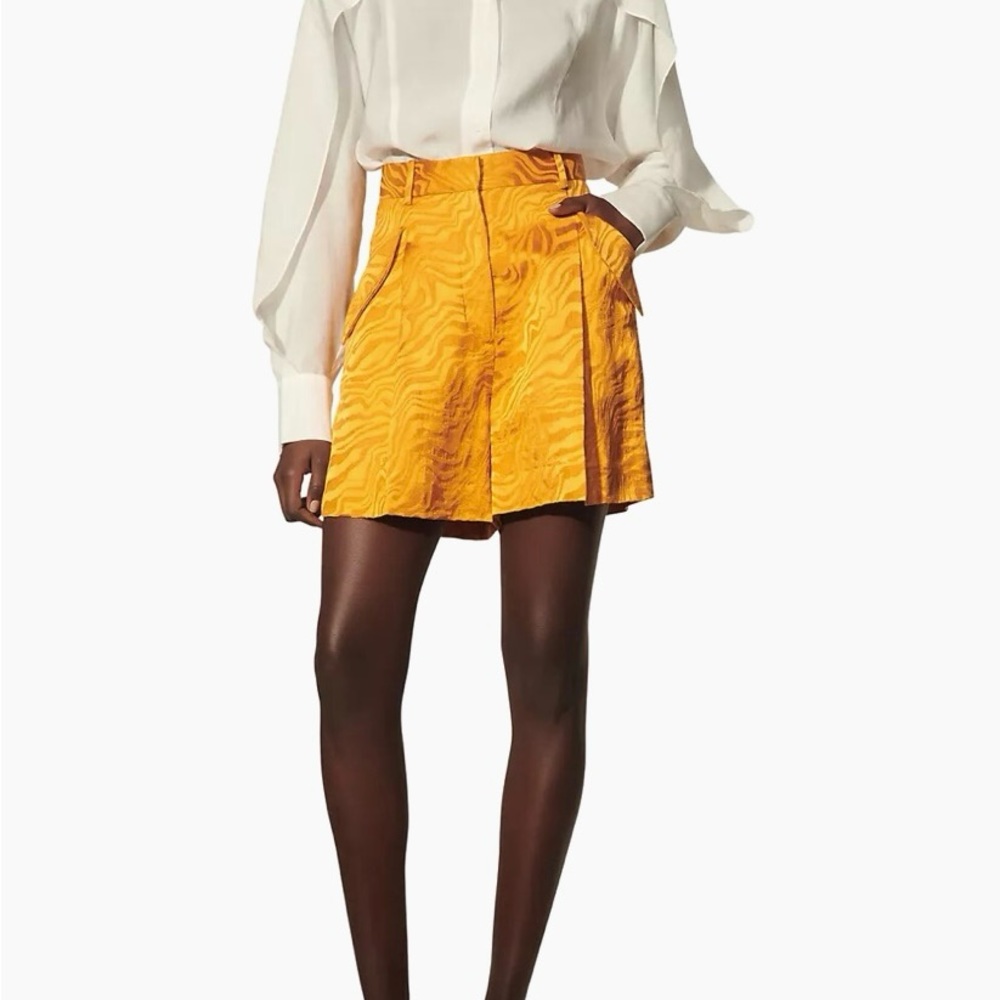 Sandro Orsino Wide Jacquard Shorts Size 1/36 - Picture 4 of 13